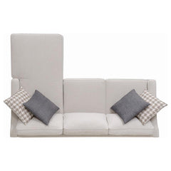 Mcloughlin Upholstered Sloped Arm Sectional Sofa Platinum - 501840