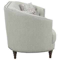 Avonlea 2-piece Upholstered Sloped Arm Sofa Set Grey Fabric - 505641-S2