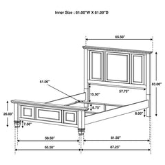 Sandy Beach 4-piece Queen Bedroom Set Black - 201321Q-S4