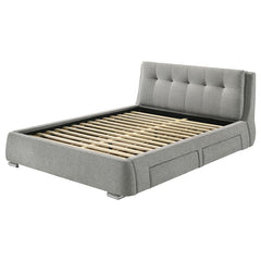 Fenbrook Upholstered Queen Storage Panel Bed Grey - 300523Q