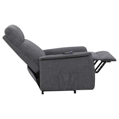 Herrera Upholstered Power Lift Massage Chair Charcoal - 609406P