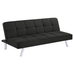 Joel Upholstered Tufted Convertible Sofa Bed Black - 360281