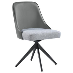 Paulita Upholstered Swivel Side Chairs (Set of 2) Grey and Gunmetal - 110712