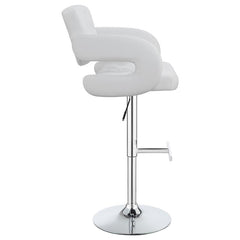 Brandi Adjustable Bar Stool Chrome and White - 102557