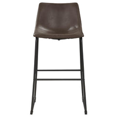 Michelle Armless Bar Stools Two-tone Brown and Black (Set of 2) - 102536