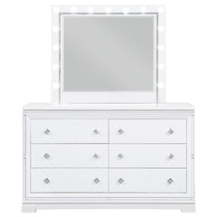 Eleanor 6-drawer Dresser with Mirror White - 223563M