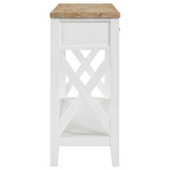 Hollis 2-drawer Wood Entryway Console Table Brown and White - 708099