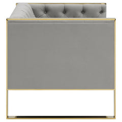 Eastbrook 3-piece Velvet Upholstered Tufted Sofa Set Grey - 509111-S3