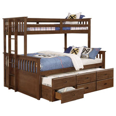 Atkin 3-drawer Twin XL Over Queen Bunk Bed Weathered Walnut - 461147
