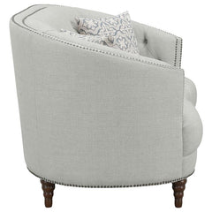Avonlea 3-piece Upholstered Sloped Arm Sofa Set Grey Fabric - 505641-S3