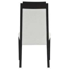 Brookmead Upholstered Dining Side Chair Ivory and Black (Set of 2) - 108232