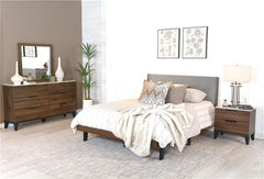 Mays 4-piece Eastern King Bedroom Set Walnut - 215961KE-S4