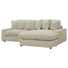 Blaine Upholstered Reversible Chaise Sectional Sofa Sand - 509899