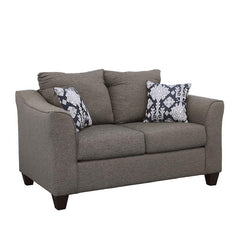 Salizar Upholstered Flared Arm Loveseat Charcoal Grey - 506022