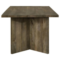 Tyler Rectangular Double V-Leg Dining Table Mango Brown - 130511