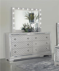 Eleanor 6-drawer Dresser with Mirror Metallic Mercury - 223463M