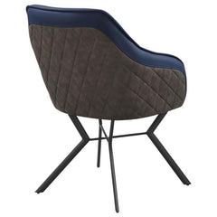 Mayer Upholstered Tufted Side Chairs (Set of 2) Blue and Brown - 193722