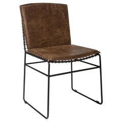 Topeka 5-piece Dining Set Mango Cocoa and Gunmetal - 193851-S5
