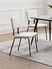Calla Fabric Upholstered Dining Side Chair White (Set of 2) - 108022
