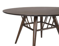 Everton Round 53-inch Wood Dining Table Walnut - 108891