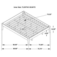 Hounslow California King Universal Platform Bed White - 306128KW