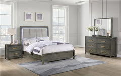 Kieran 4-piece Eastern King Bedroom Set Grey - 224741KE-S4