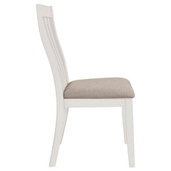 Nogales Vertical Slat Back Dining Side Chair Off White (Set of 2) - 122302