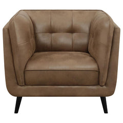 Thatcher 3-piece Upholstered Tuxedo Arm Sofa Set Brown - 509421-S3