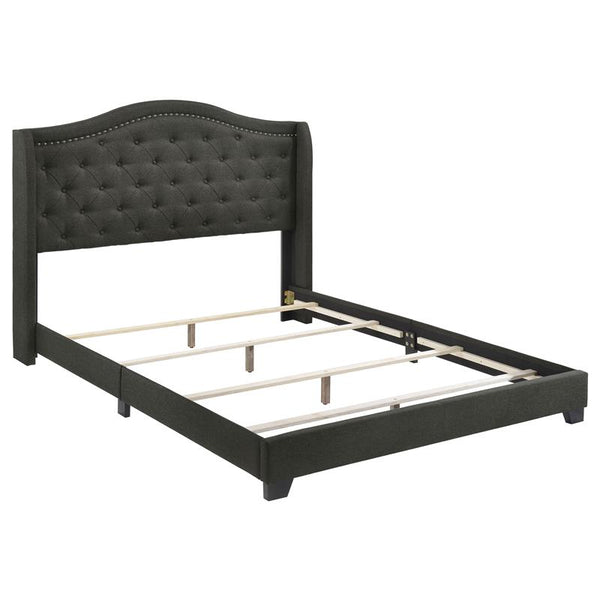 Sonoma Upholstered Eastern King Wingback Bed Grey - 310072KE
