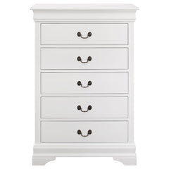 Louis Philippe 5-piece Queen Bedroom Set White - 204691Q-S5