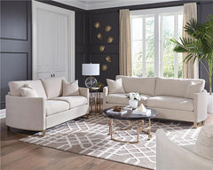 Corliss Upholstered Arched Arm Sofa Beige - 508821