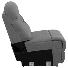 Higgins Upholstered Armless Chair Grey - 600370AC