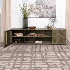 Keese 2-door Wood 70" TV Stand Media Console Mango Brown - 702333
