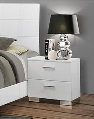 Felicity 2-drawer Nightstand Glossy White - 203502