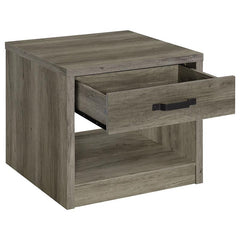 Felix 1-drawer Engineered Wood Side End Table Grey Driftwood - 707727