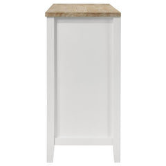 Hollis 2-door Dining Sideboard with Drawers Brown and White - 122245