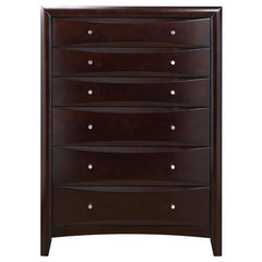 Phoenix 6-drawer Chest Deep Cappuccino - 200415