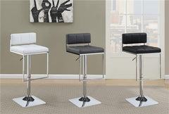 Alameda Adjustable Bar Stool Chrome and Black - 100194