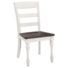 Madelyn 5-piece Rectangle Dining Set Dark Cocoa and Coastal White - 110381-S5