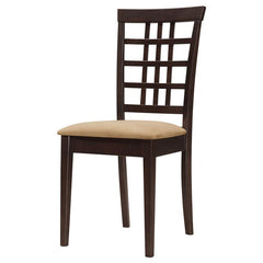 Kelso Lattice Back Dining Chairs Cappuccino (Set of 2) - 190822