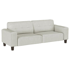 Deerhurst 2-piece Upholstered Track Arm Sofa Set Beige - 509647-S2
