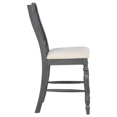 Wiley 5-piece Square Spindle Legs Counter Height Dining Set Beige and Grey - 120576