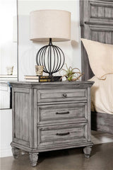 Avenue 3-drawer Nightstand Weathered Grey - 224032