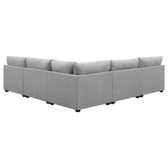 Cambria 5-piece Upholstered Modular Sectional Sofa Grey - 551511-S5A