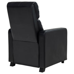 Toohey Upholstered Home Theater Push Back Recliner Black - 600181