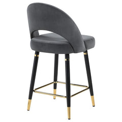 Lindsey Arched Back Upholstered Counter Height Stools Grey (Set of 2) - 192549