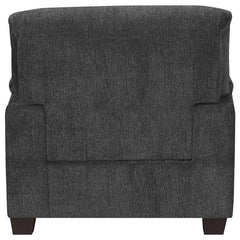 Clementine 3-piece Upholstered Padded Arm Sofa Set Grey - 506574-S3