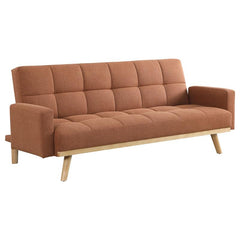 Kourtney Upholstered Tufted Convertible Sofa Bed Terracotta - 360126