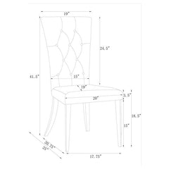 Kerwin 5-piece Dining Room Set Grey and Chrome - 111101-S5G