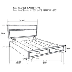 Miranda 5-piece Queen Bedroom Set White - 205111Q-S5